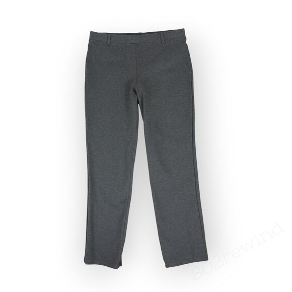 Medium Quince Ultra-Stretch Ponte StraightLeg Pant Legging FauxPockets Charcoal - Picture 10 of 10